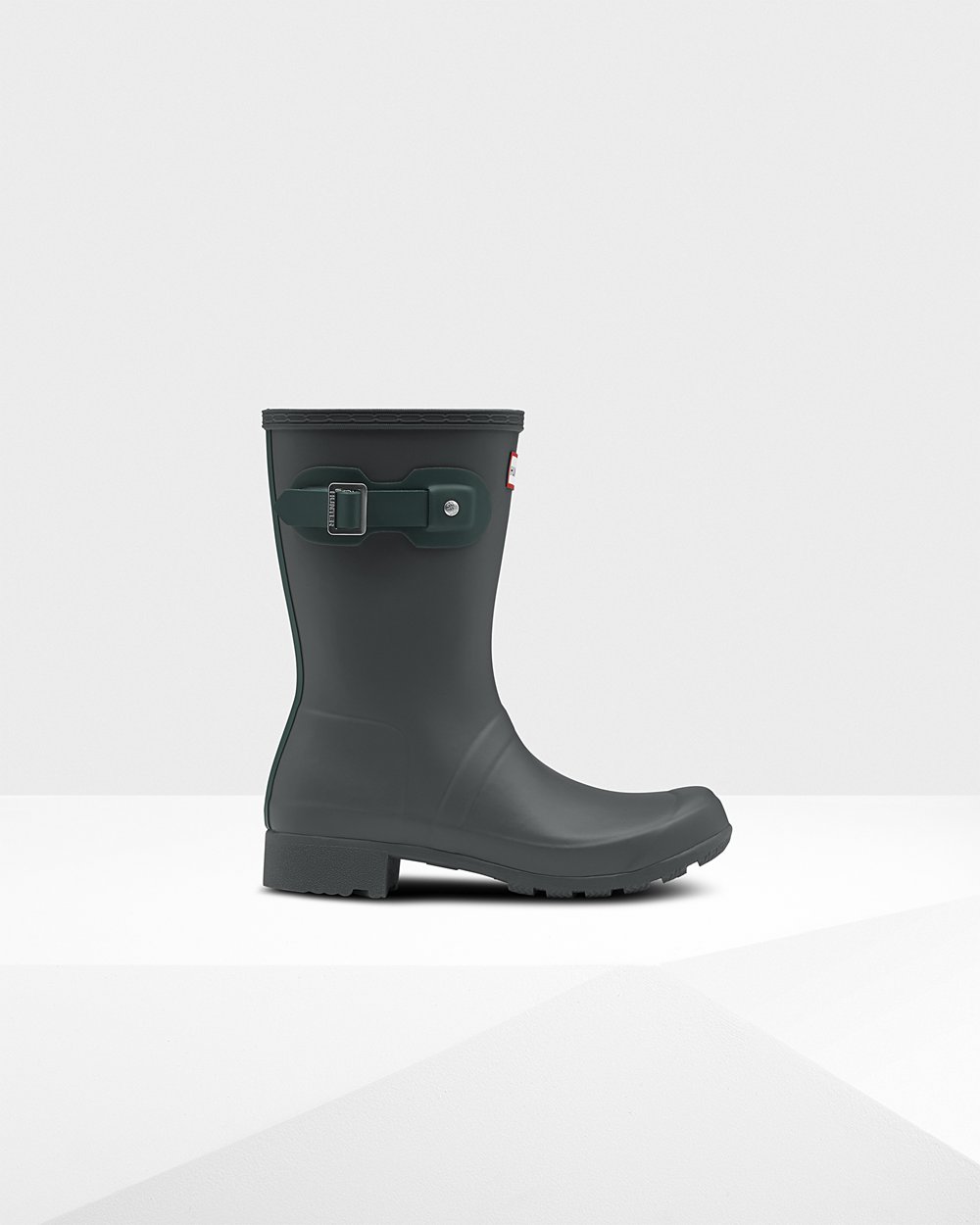 Womens Short Rain Boots - Hunter Original Tour Foldable (57QUDLZXF) - Deep Green